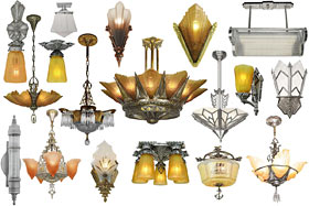 art deco 1930s lighting