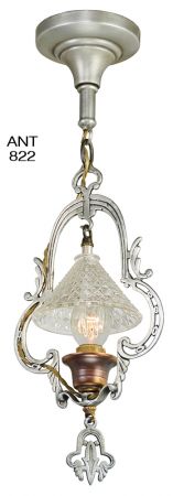 Art Deco Streamline Entry Hall Light Antique Pendant Ceiling Fixture (ANT-822)