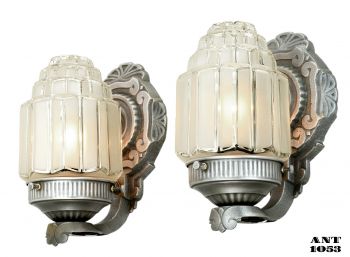 Art Deco Streamline Design Pair of Sconces (ANT-1053)