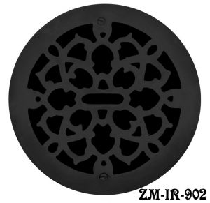 Cast Iron Round Floor, Ceiling, or Wall Grates for Air or Heat Vent. Register Cover Without Damper, 9